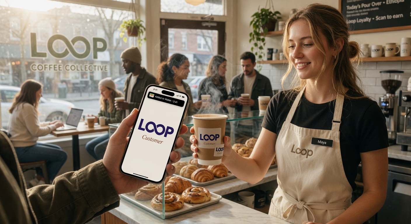 Real shop environment showing loyalty in daily use