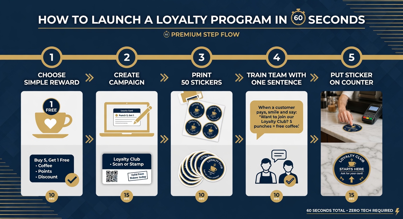 Launch your loyalty program in 60 seconds - visual checklist