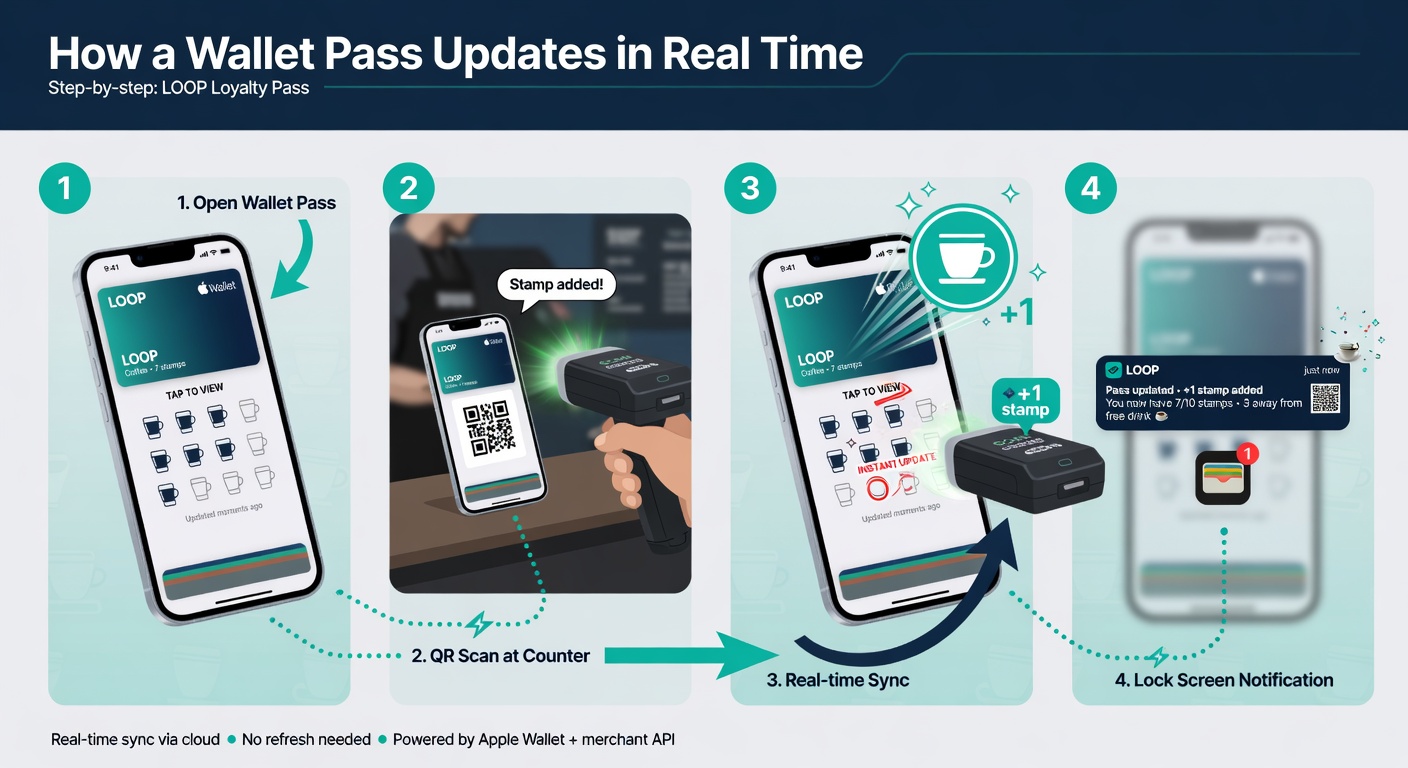 How a wallet pass updates in real time